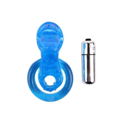 Get Lock The Tongue Blue Titreşimli Dilli Penis Halkası