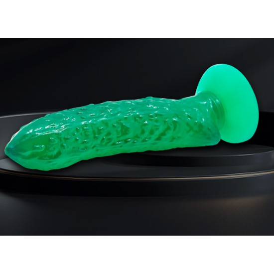 BAILE Cucumber Lover Salatalık Tasarımlı Vantuzlu Dildo 17 cm