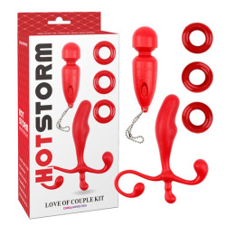 Chisa Hot Storm Çiftler İçin 5 Parça Kırmızı Fantezi Seti
