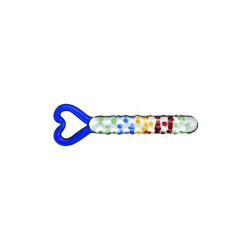 Magicnitz Rainbow Raindrop Textured Borosilikat Cam Dildo