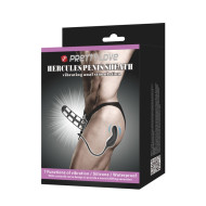 Pretty Love Hercules USB Şarjlı 7 Modlu Titreşimli Anal Plug ve Penis Kılıfı