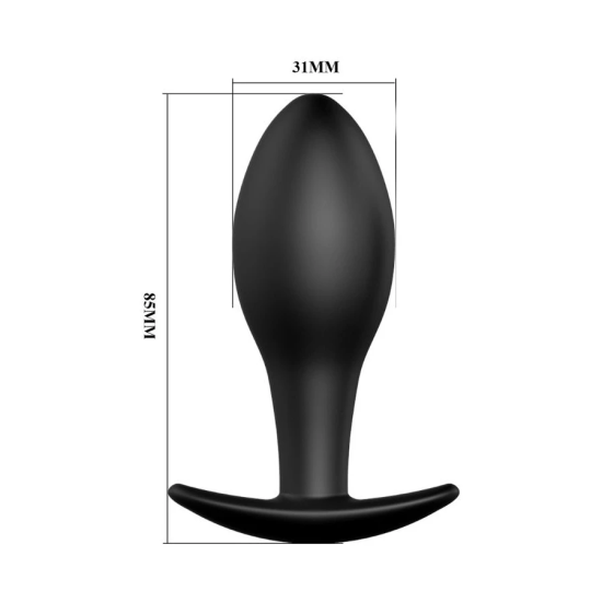 Pretty Love Special Anal Stimulation 8 cm Silikon Anal Plug - Siyah