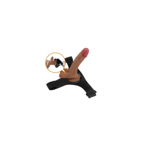 Pretty Love Oher 20 cm Titreşimli ve Sıvı Püskürtmeli Strap-On Dildo Seti