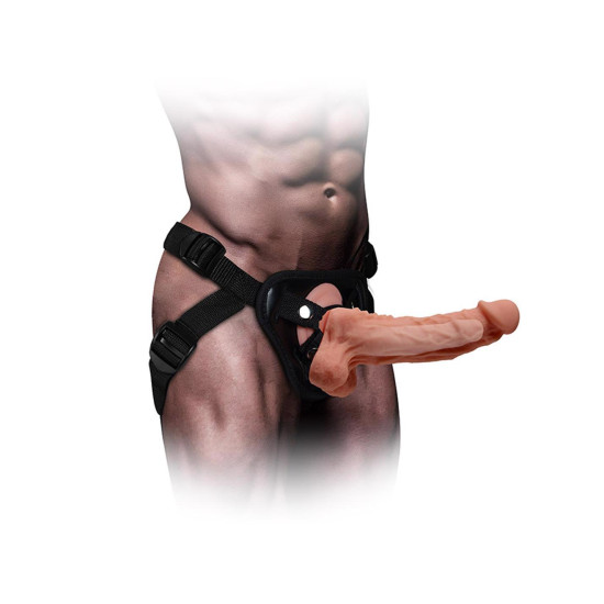 Mars Dildo 19,5 cm Gerçek Doku İçi Boş Belden Bağlamalı Penis Kılıfı