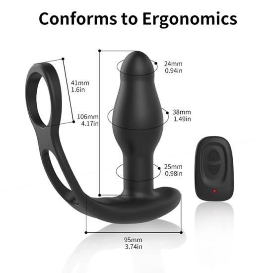 Ares Ring Vibrating Uzaktan Kumandalı Prostat ve Penis Halkası