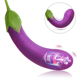 Wistone Aeggplant 10 Modlu Patlıcan Tasarımlı Titreşimli Dildo 21 cm