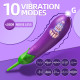 Wistone Aeggplant 10 Modlu Patlıcan Tasarımlı Titreşimli Dildo 21 cm