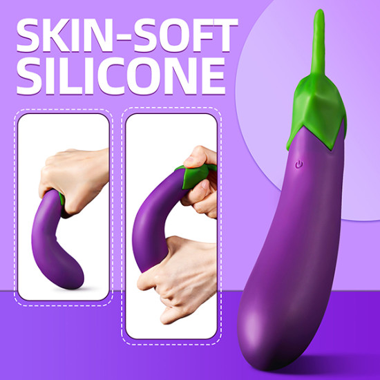 Wistone Aeggplant 10 Modlu Patlıcan Tasarımlı Titreşimli Dildo 21 cm