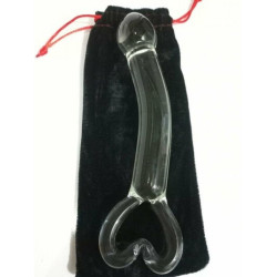 Şeffaf Cam Kavisli Prostat ve Anal Uyarıcı Dildo