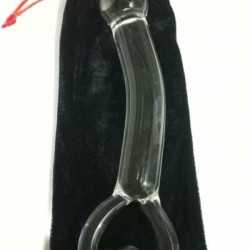 Şeffaf Cam Kavisli Prostat ve Anal Uyarıcı Dildo