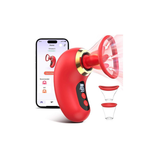 Virtuoso 2 App Kontrollü Emişli ve Dilli Vibratör Dijital Ekranlı