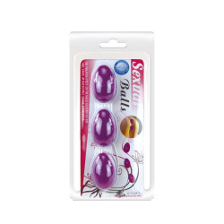 X-Sense Üçlü Mor Kegel Egzersiz Topları - Anal ve Vajinal Kullanım