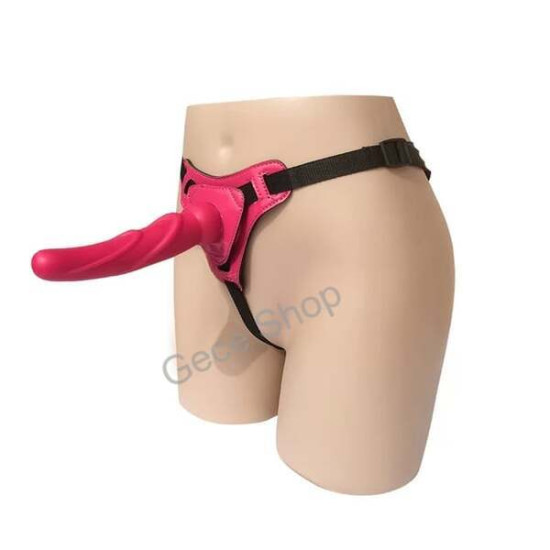 Loveaider Ayarlanabilir Belden Bağlamalı Pembe Strapon – Esnek ve Konforlu Dildo Askısı