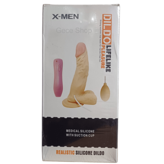 X-Men 21 cm Rotasyonlu Vantuzlu Titreşimli Gerçekçi Vibratör – Güçlü Haz Deneyimi