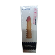4 cm Dolgulu Tırtıklı Elastik Ten Renginde Penis Kılıfı 