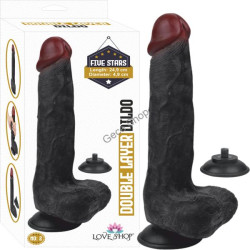 Zenci Derili Bükülebilir Realistik Penis – 24,9 cm, Çift Katmanlı Ultra Yumuşak, Kıkırdaklı Gövde