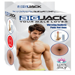 BİG JACK Titreşimli Şişme Erkek Manken – 18 cm Realistik Penis, 3D Yüz ve Gerçekçi Anüs