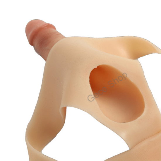 Gerçekçi Ten Dokulu Giyilebilir Strapon – Belden Bağlamalı Realistik Penis