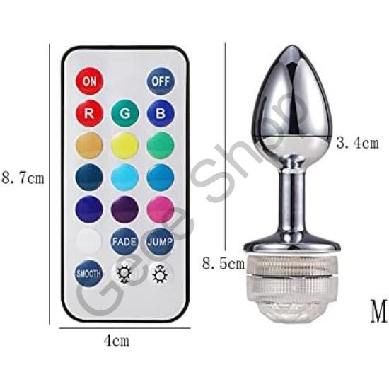 LED Işıklı Uzaktan Kumandalı Ambiyans Anal Plug