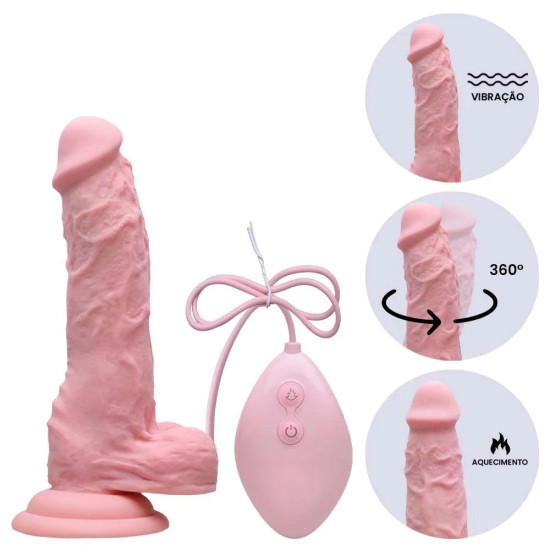 Warrior Kings 20 cm Isıtmalı Rotasyonlu Şarjlı Vibratör – Gerçekçi Titreşim ve Sıcaklık Deneyimi