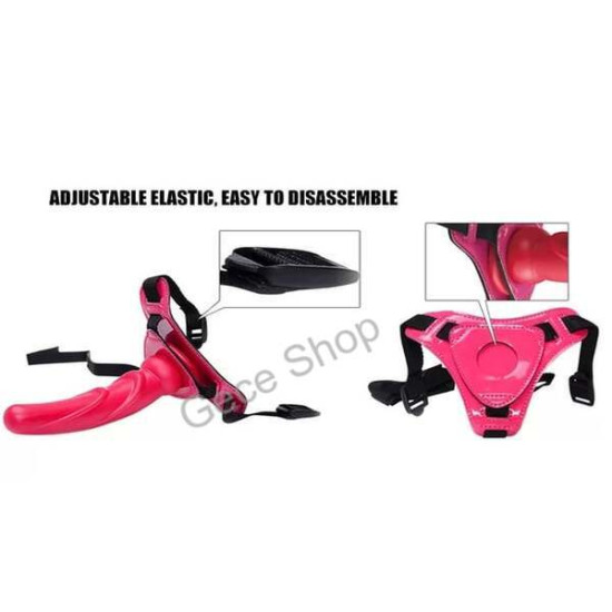 Loveaider Ayarlanabilir Belden Bağlamalı Pembe Strapon – Esnek ve Konforlu Dildo Askısı