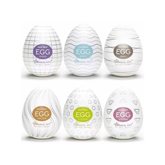 Magical Kiss Egg Erkeklere Özel Esnek  Masturbator Yumurta 6'lı