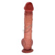 Carlos 33,5 cm Çift Katmanlı Titreşimli Penis – Uzaktan Kumandalı, Damarlı, Vantuzlu, Su Geçirmez