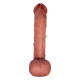 Carlos 33,5 cm Çift Katmanlı Titreşimli Penis – Uzaktan Kumandalı, Damarlı, Vantuzlu, Su Geçirmez
