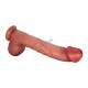 Carlos 33,5 cm Çift Katmanlı Titreşimli Penis – Uzaktan Kumandalı, Damarlı, Vantuzlu, Su Geçirmez