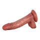 David 21,5 cm Çift Katmanlı Titreşimli Penis – Uzaktan Kumandalı, Damarlı, Testisli, Vantuzlu, Su Geçirmez