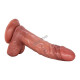 David 21,5 cm Çift Katmanlı Titreşimli Penis – Uzaktan Kumandalı, Damarlı, Testisli, Vantuzlu, Su Geçirmez