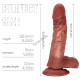 David 21,5 cm Çift Katmanlı Titreşimli Penis – Uzaktan Kumandalı, Damarlı, Testisli, Vantuzlu, Su Geçirmez