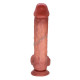 Jorge 29,5 cm Çift Katmanlı Titreşimli Penis – Uzaktan Kumandalı, Damarlı, Testisli, Vantuzlu, Su Geçirmez