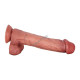 Jorge 29,5 cm Çift Katmanlı Titreşimli Penis – Uzaktan Kumandalı, Damarlı, Testisli, Vantuzlu, Su Geçirmez