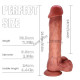Jorge 29,5 cm Çift Katmanlı Titreşimli Penis – Uzaktan Kumandalı, Damarlı, Testisli, Vantuzlu, Su Geçirmez
