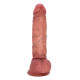 Juan 24 cm Çift Katmanlı Titreşimli Penis – Uzaktan Kumandalı, Damarlı, Testisli, Vantuzlu, Su Geçirmez