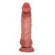 Juan 24 cm Çift Katmanlı Titreşimli Penis – Uzaktan Kumandalı, Damarlı, Testisli, Vantuzlu, Su Geçirmez