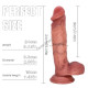 Juan 24 cm Çift Katmanlı Titreşimli Penis – Uzaktan Kumandalı, Damarlı, Testisli, Vantuzlu, Su Geçirmez