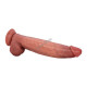 Oscar 32 cm Çift Katmanlı Titreşimli Penis – Uzaktan Kumandalı, Damarlı, Testisli, Vantuzlu, Su Geçirmez