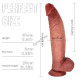 Oscar 32 cm Çift Katmanlı Titreşimli Penis – Uzaktan Kumandalı, Damarlı, Testisli, Vantuzlu, Su Geçirmez