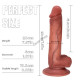 Rafael 19,5 cm Çift Katmanlı Titreşimli Penis – Uzaktan Kumandalı, Damarlı, Testisli, Vantuzlu, Su Geçirmez