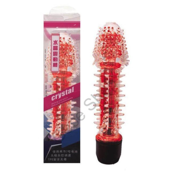 Cristal Vajina Uyarıcı Tırtıklı Silikon Gövde 16 Cm Uzunlukta Titreşimli Vibratör Penis Crystal Strong Vibration