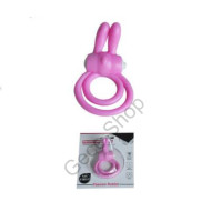 Kaliteli Silikon Yapıda Klitoris Uyarıcı Özel Bölge Erekte uzatan Güçlü Titreşimli Penis Yüzüğü NEW RABBIT RING PINK