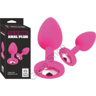 9.4 Cm Çapında Medikal Silikon Gövde Yapısı Zevk Veren Anal Açıcı Arka Tarafı Taşlı Fantazi Anal Plug SİLİCONE ANAL PLUG