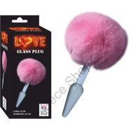 9.5 Cm Boyunda 1. Kalite Anal Açıcı Cam Plug İçi Simli Pürüzsüz Yüzeyle Zevk Veren ANAL PLUG LOVE GLASS PLUG
