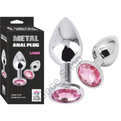 9.5 Cm Uzunlukta Özel TasarımTaşlı Arka Kısım Paslanmaz Pürüzsüz Çelik Gövde Yapısı Anal Açıcı Özellik METAL ANAL PLUG-LARGE