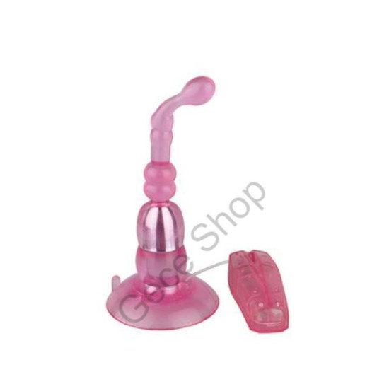 Güçlü Vantuzlu G noktasına Özel Ten Dokusunda Ayarlı Titreşimli Anal Plug Vibratör CRYSTAL SUCKER G VİBE
