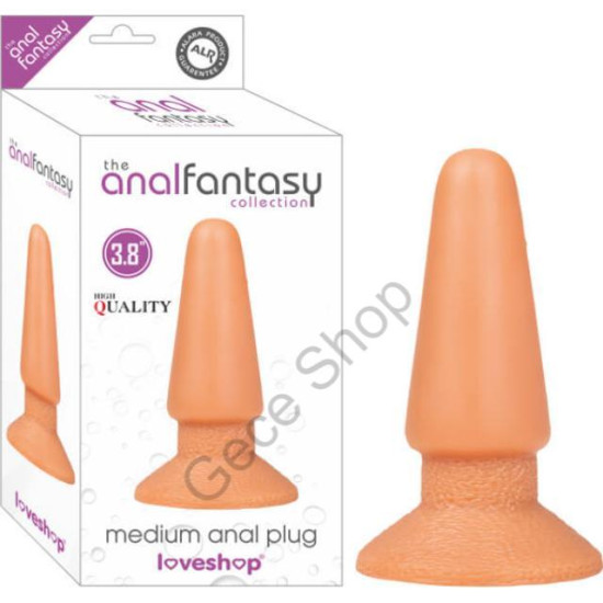Silikon Gövde Yapısı Boğumlu Anal Açıçı Özellik 8.9 Cm Uzunlukta Vantuzlu Anal Plug THE ANALFANTASY COLLECTİON ANAL PLUG