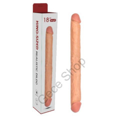 46 Cm Ultra Büyük  Boy Çift Taraflı Gerçekçi Silikon Et Dokusunda  Çift Taraflı İlişki İçin double Penis Dildo KİNG SİZE REALİSTİK DİLDO