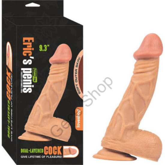 Siyahi Ten Dokusunda Yüksek kalite Güçlü Vantuzlu 21 Cm Realistik Damarlı TestisliStrapon Kereme Uyumlu Dildo Penis ERİC'S PENİS